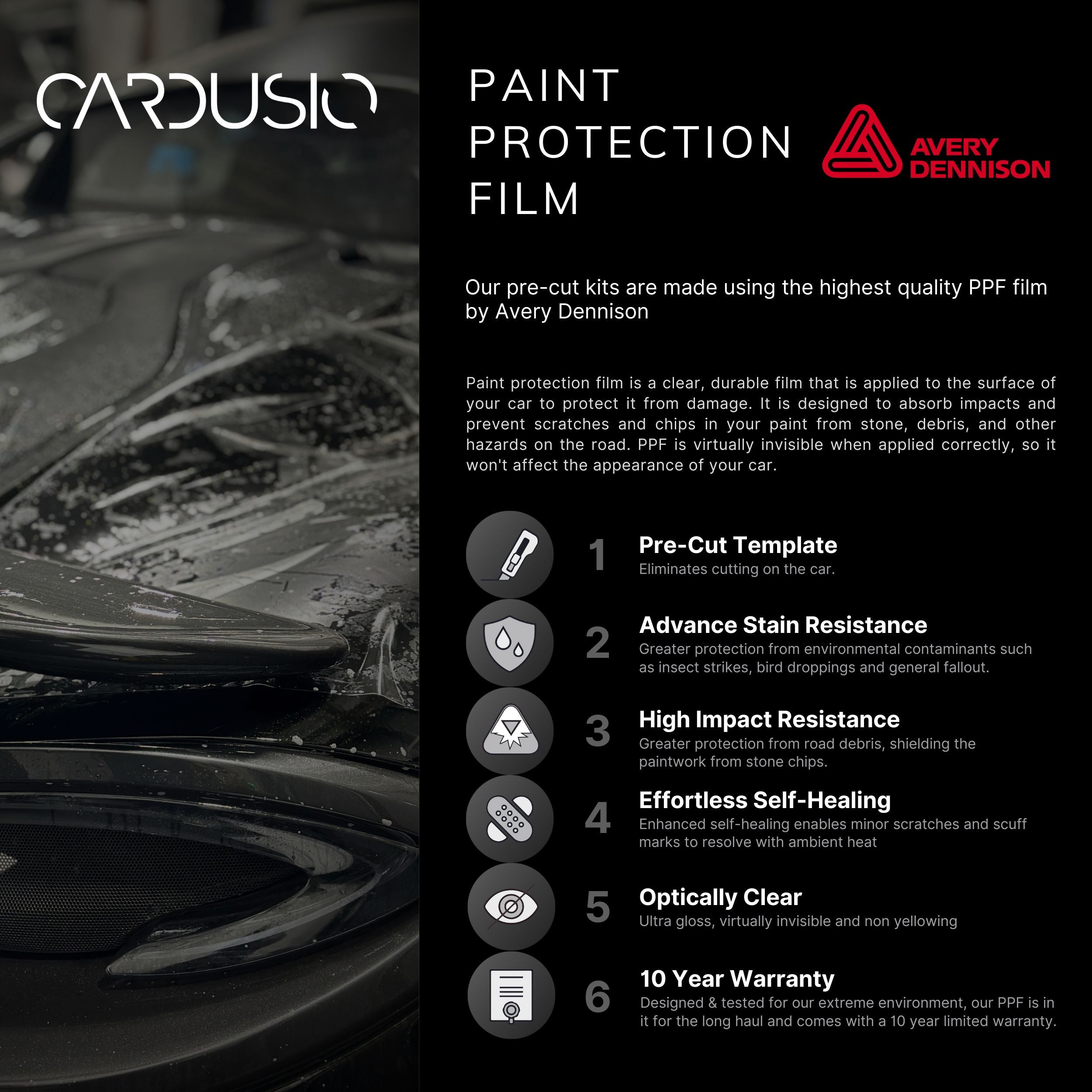 Pre-Cut Headlight PPF Kit for Ferrari 488