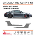 Pre-Cut Arch Sills Stone Guard PPF Kit for Porsche 992 Carrera, Carrera S, 4S & Targa