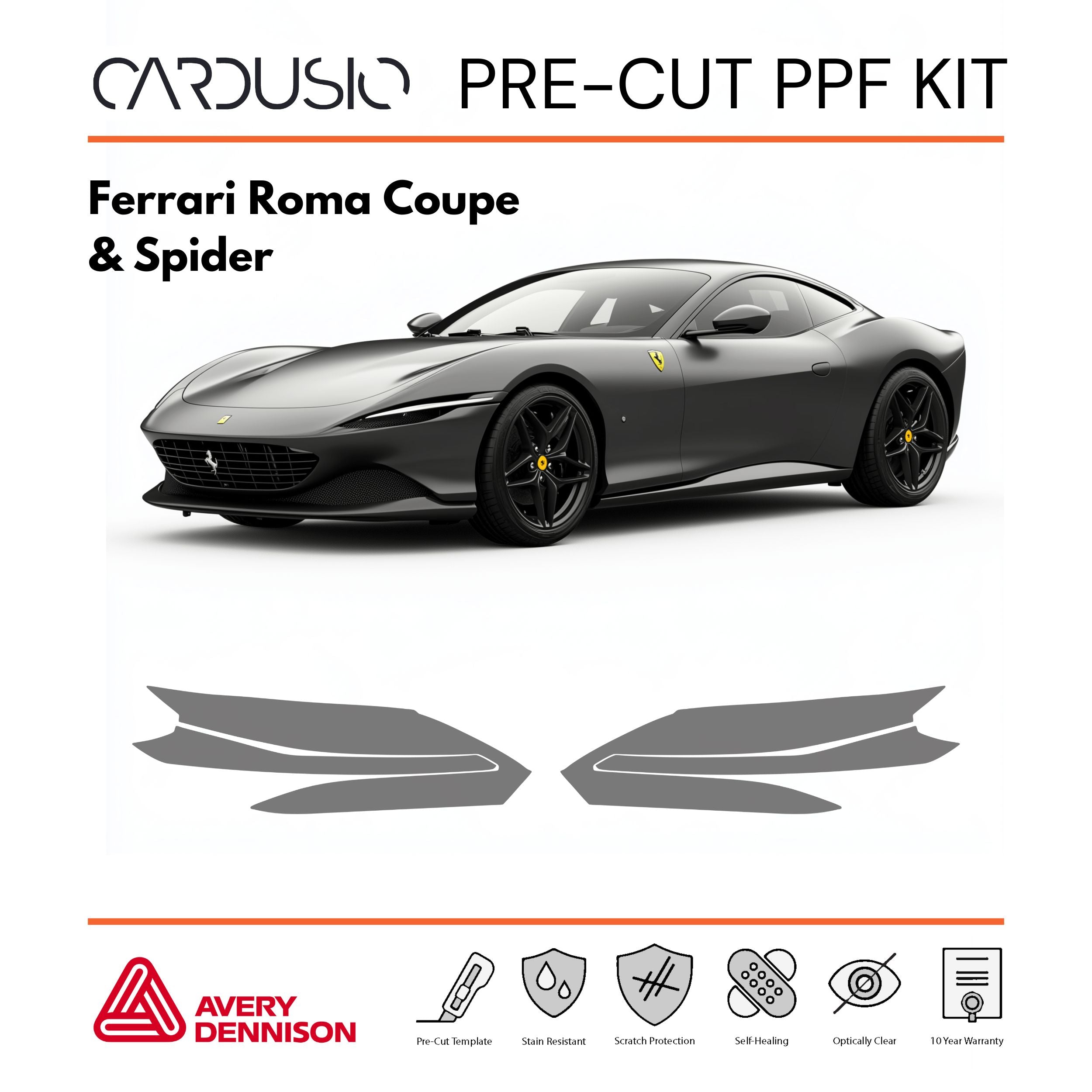 Pre-Cut Headlight PPF Kit for Ferrari Roma