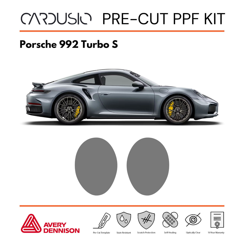 Pre-Cut Headlight PPF Kit for Porsche 992 Turbo, Turbo S