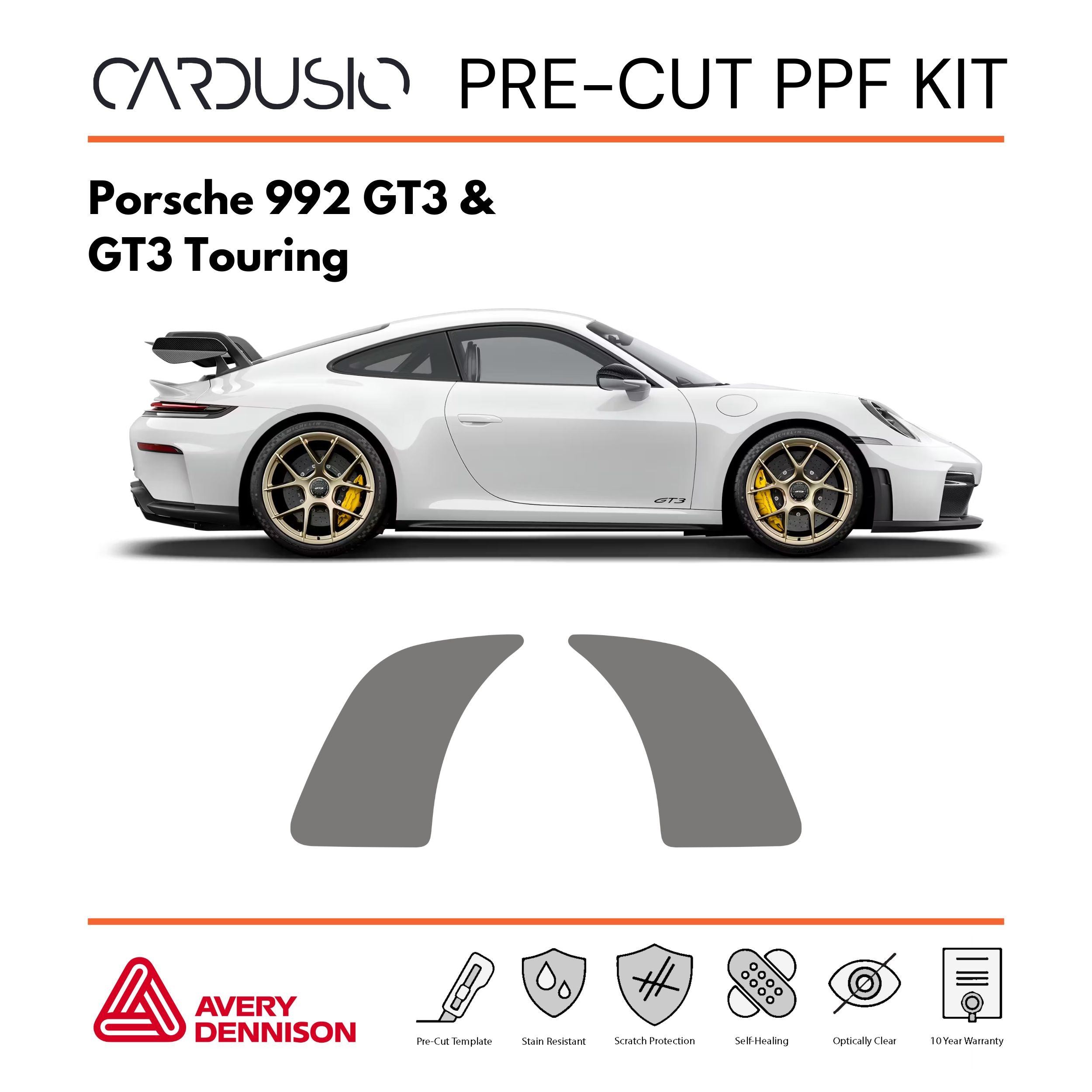 Pre-Cut Rear Arch Stone Guard PPF Kit for Porsche 992 GT3 & GT3 Touring